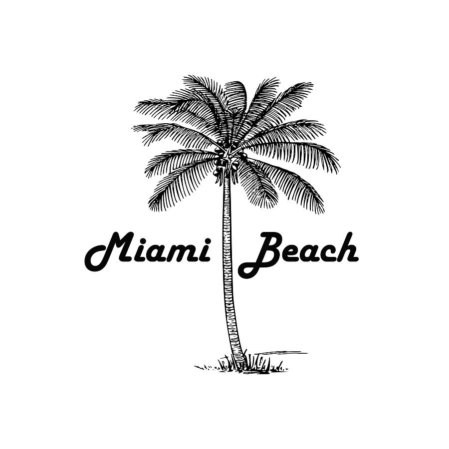 Black And White Photograph - Miami Beach by Product Pics