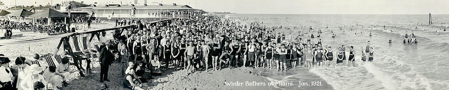 Miami Beach Sunbathers 1921 Photograph by Jon Neidert