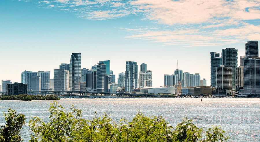 Miami City Skyline and Skyscrapers  Photograph by Rene Triay FineArt Photos