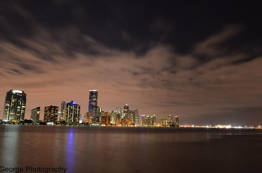 Miami Downtown at night Photograph by Jorge Cruz - Fine Art America