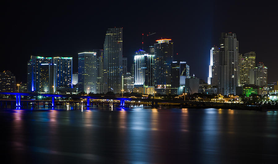 Architecture Photograph - Miami Downtown Skyline by Raul Rodriguez