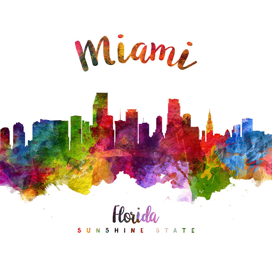 Miami Painting - Miami Florida 23 by Aged Pixel