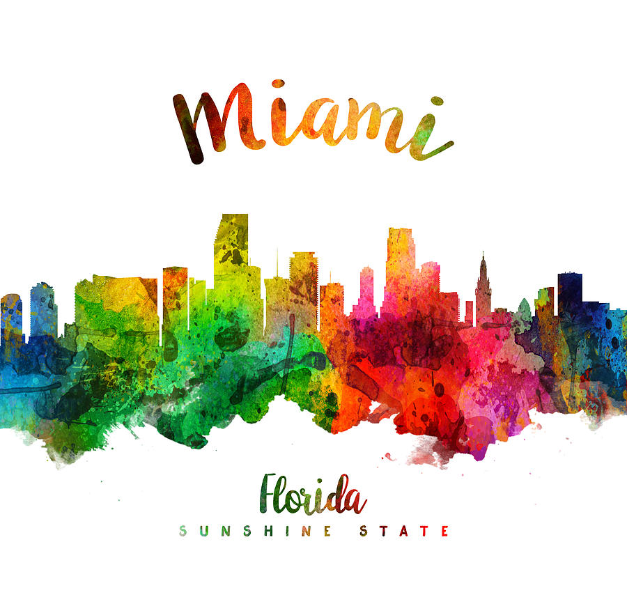 Miami Painting - Miami Florida 24 by Aged Pixel
