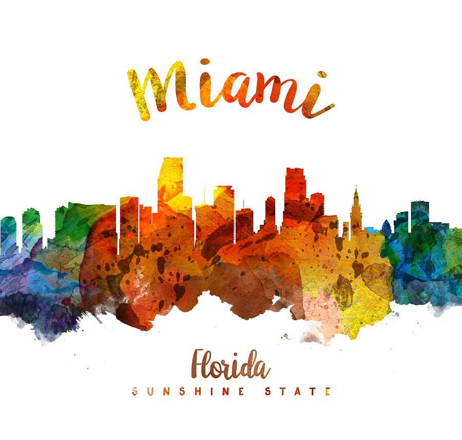 Miami Painting - Miami Florida 26 by Aged Pixel