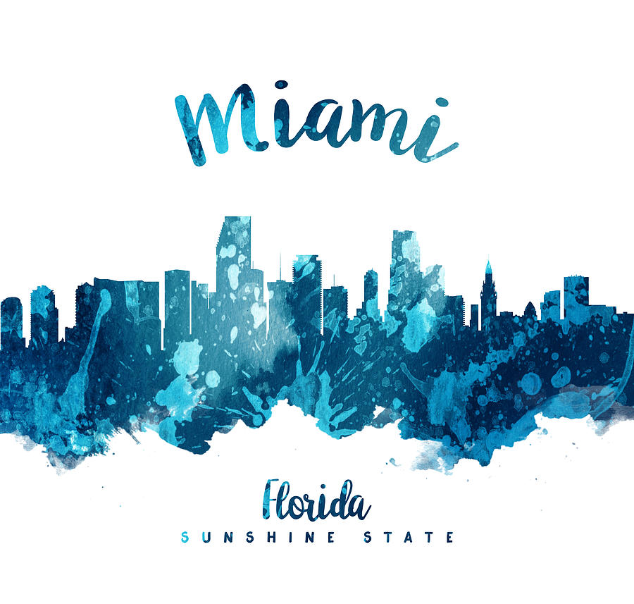 Miami Painting - Miami Florida 27 by Aged Pixel