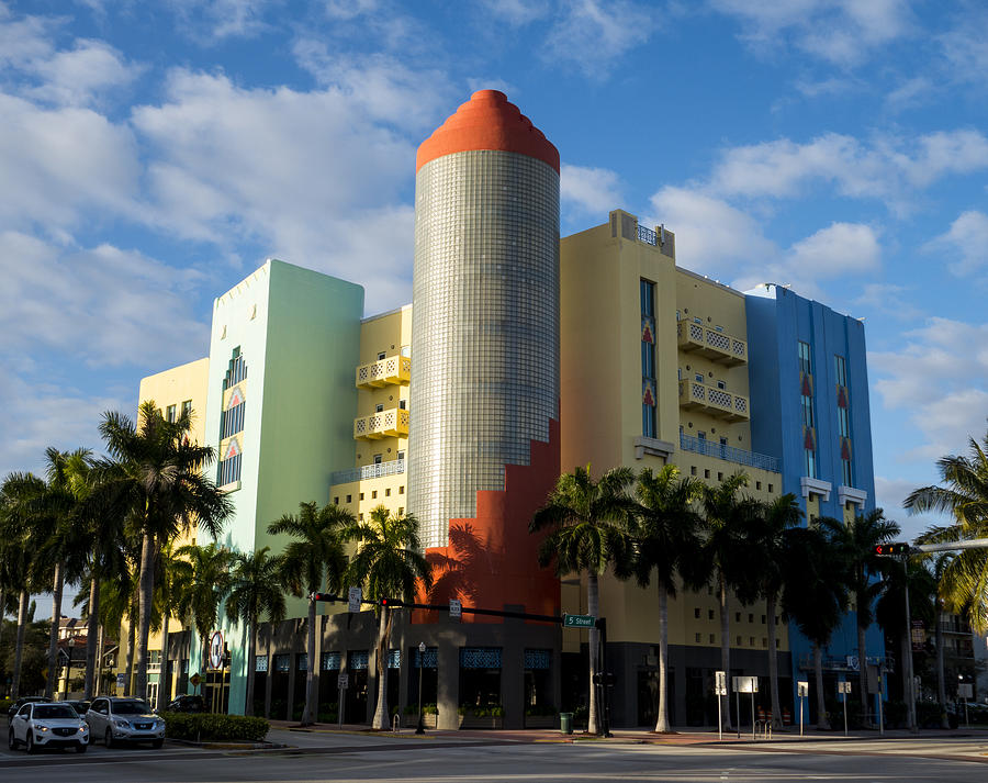 Miami Florida South Beach Fifth Avenue Art Deco Photograph by Toby McGuire