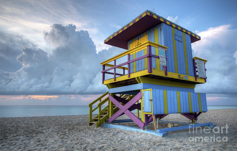 Miami Photograph - Miami LifeGuard Tower 2 by Martin Williams