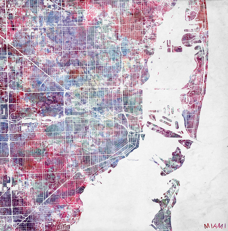 Miami Map Florida By Map Map Maps