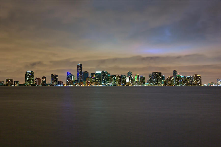 Miami Night Skyline Photograph by Brian Knott Photography | Fine Art ...