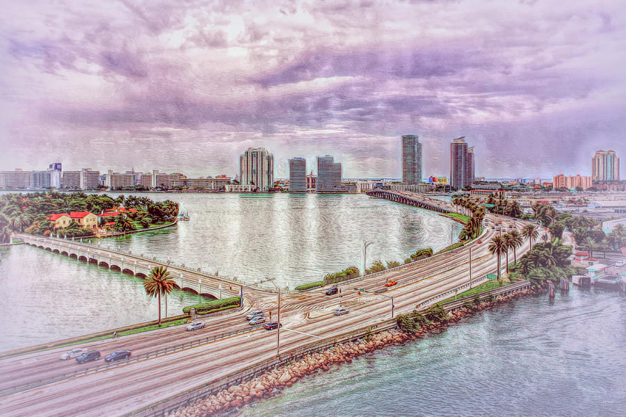Miami Sights Photograph by John M Bailey