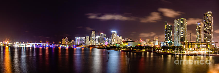 Miami Photograph - Miami Skyline by Abe Pacana