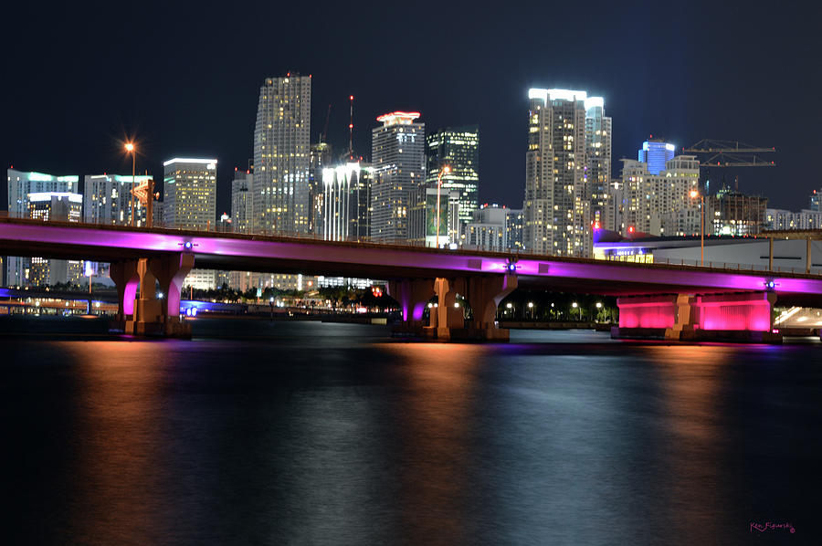 Miami Skyline And The 395 Closeup Photograph by Ken Figurski