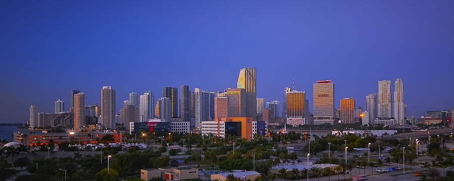 Miami Skyline Photograph by Ryan Heffron