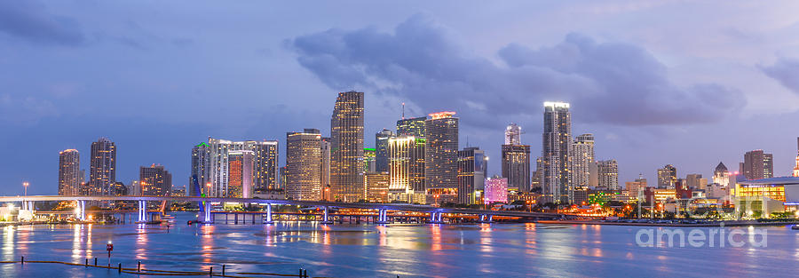 Miami Skyline Photograph by Stacey Granger