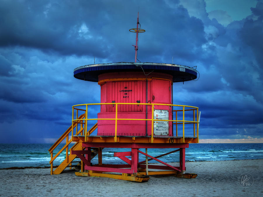 Miami - South Beach Lifeguard Stand 005 Photograph by Lance Vaughn