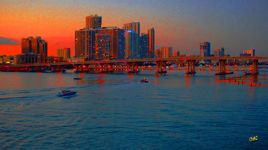 Miami - Sunset Photograph by CHAZ Daugherty