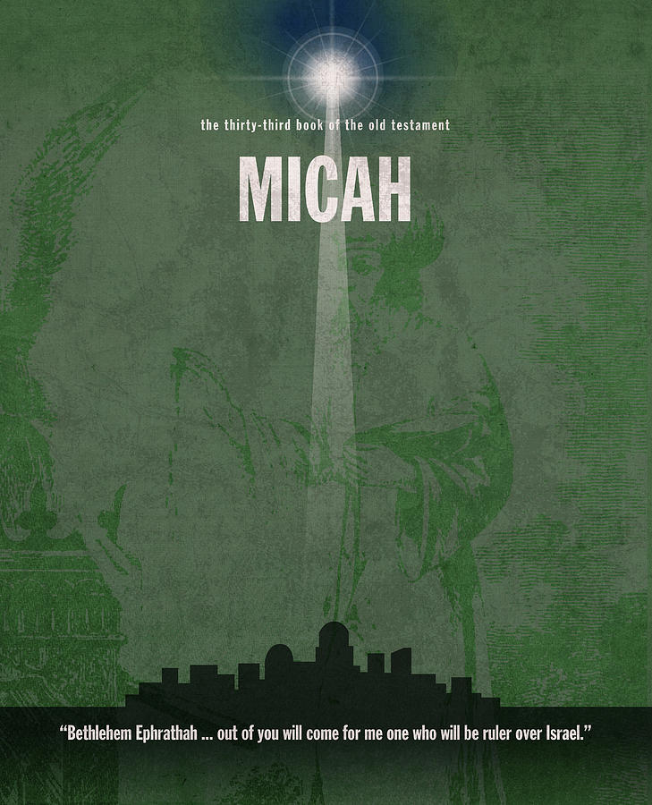 Micah Mixed Media - Micah Books Of The Bible Series Old Testament Minimal Poster Art Number 33 by Design Turnpike
