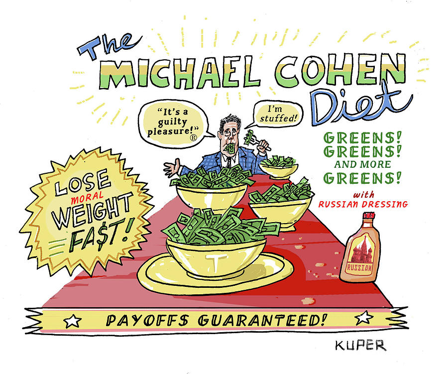 Michael Cohen Diet Drawing by Peter Kuper