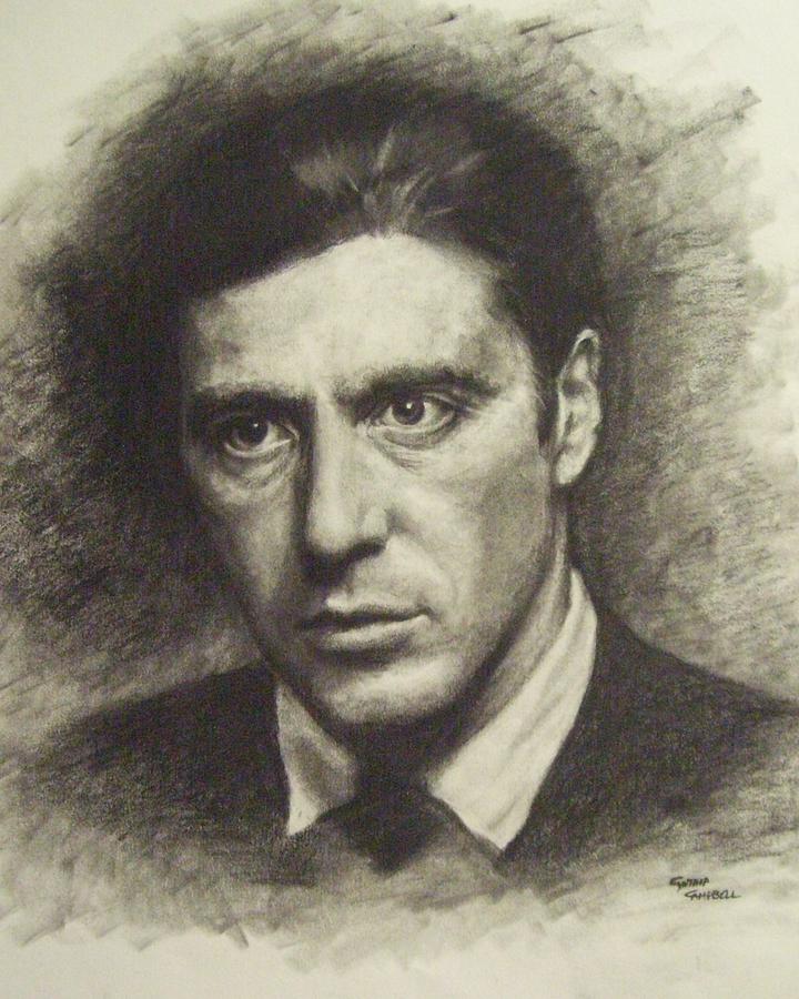 Michael Corleone Drawing by Cynthia Campbell