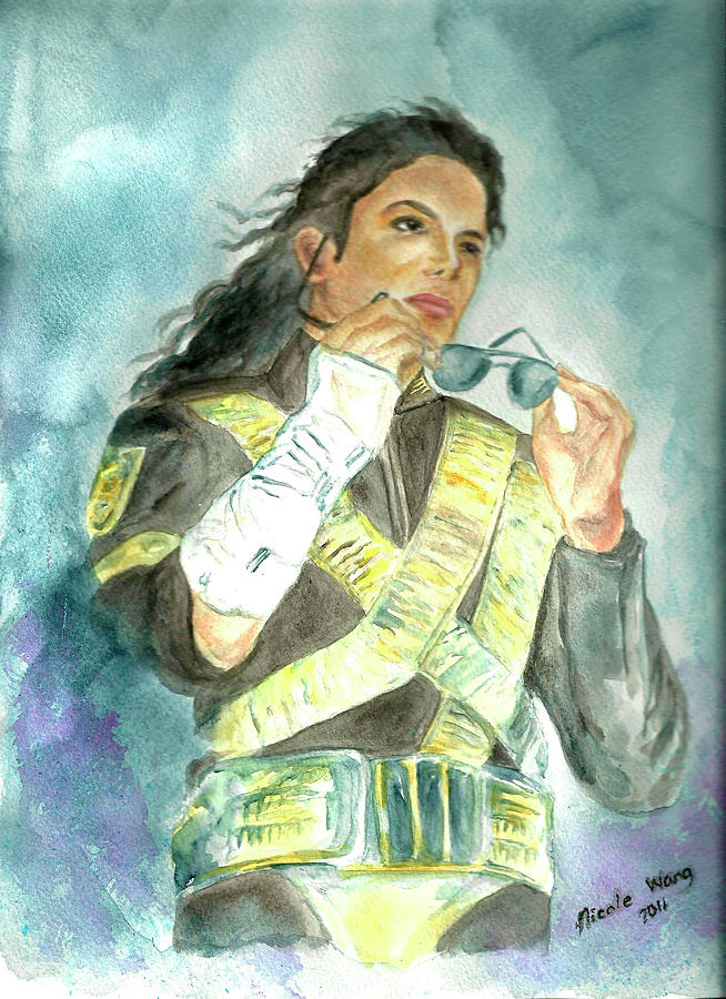 Michael Jackson Painting - Michael Jackson - Dangerous Tour  by Nicole Wang