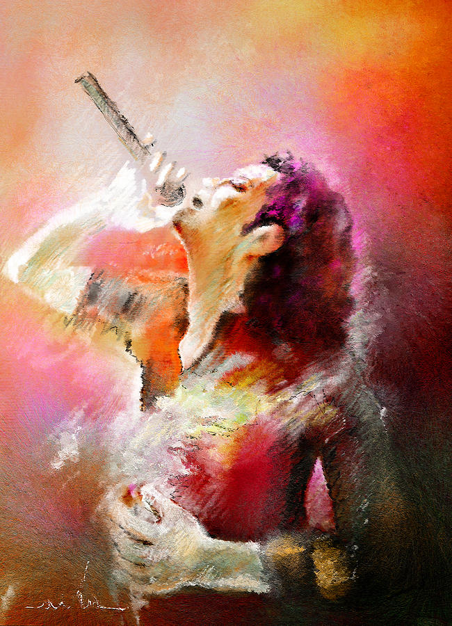 Music Painting - Michael Jackson 05 by Miki De Goodaboom