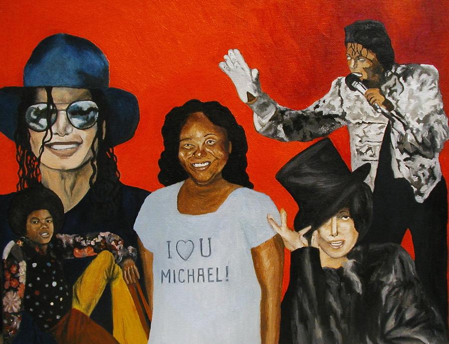 Michael Jackson Painting - Michael Jackson and His Fan by Angelo Thomas