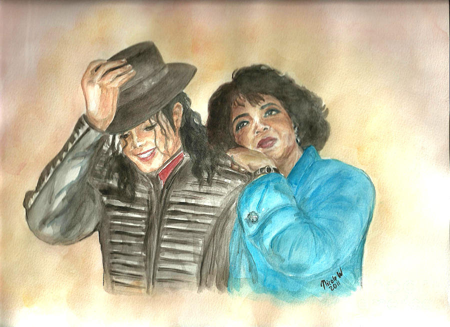 Michael Jackson and Oprah Painting by Nicole Wang - Fine Art America