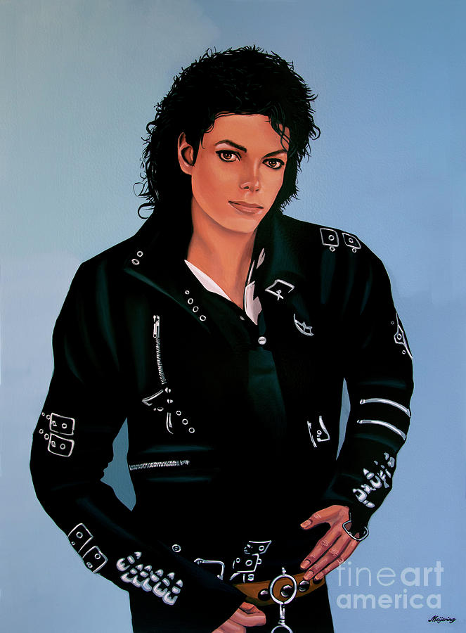 Michael Jackson Bad Painting by Paul Meijering