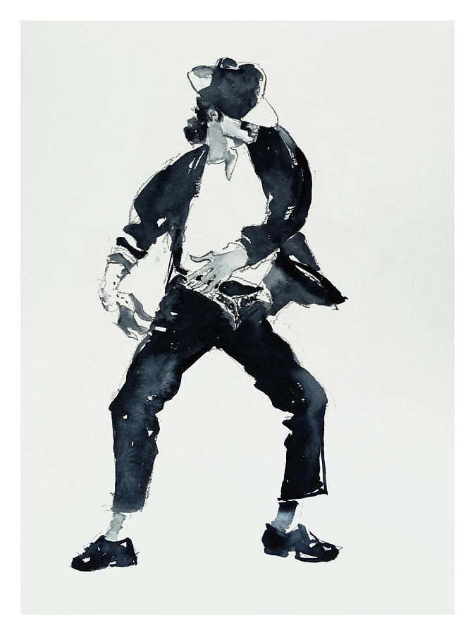 Michael Jackson Drawing - Michael Jackson black or white by Hitomi Osanai