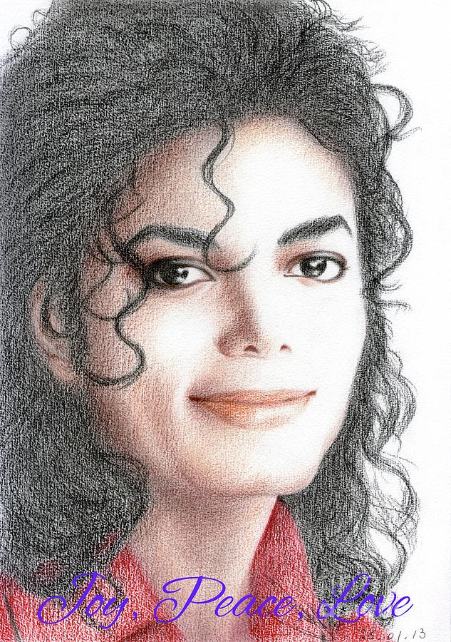 Michael Jackson Christmas Card 2016 - 001 Drawing by Eliza Lo