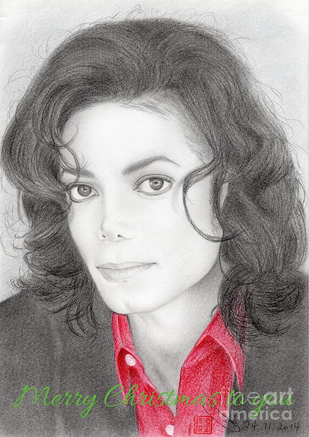 Michael Jackson Christmas Card 2016 - 006 Drawing by Eliza Lo