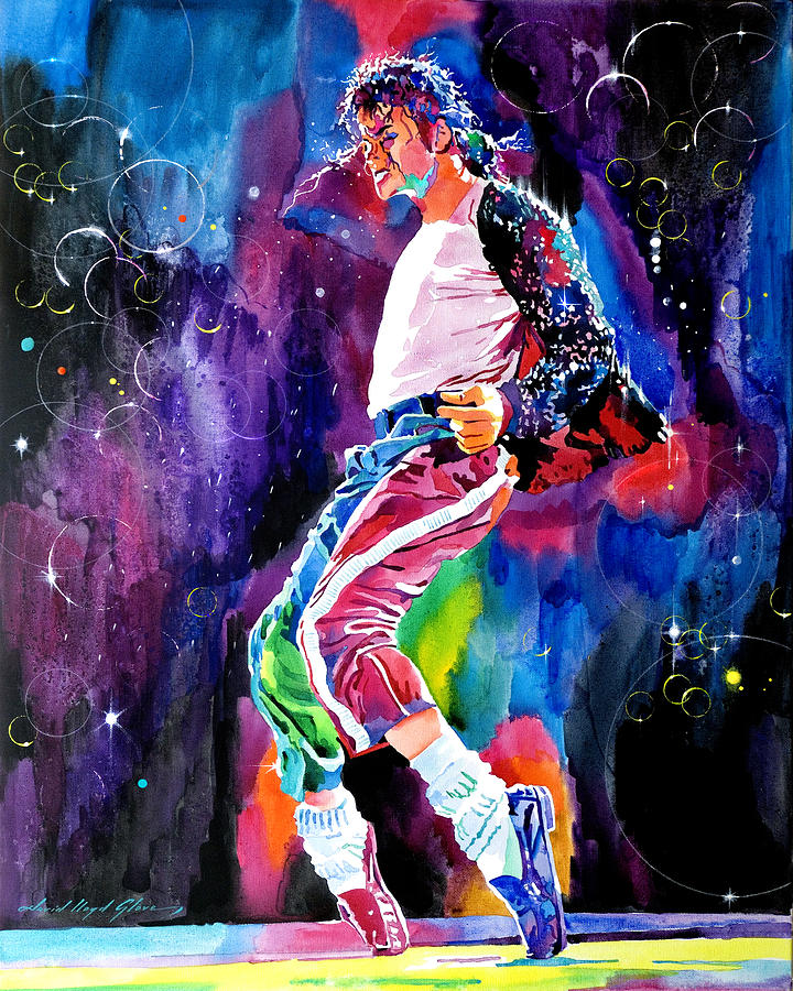 Michael Jackson Dance Painting by David Lloyd Glover