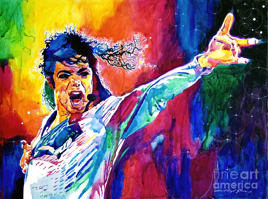 Michael Jackson Force Painting by David Lloyd Glover
