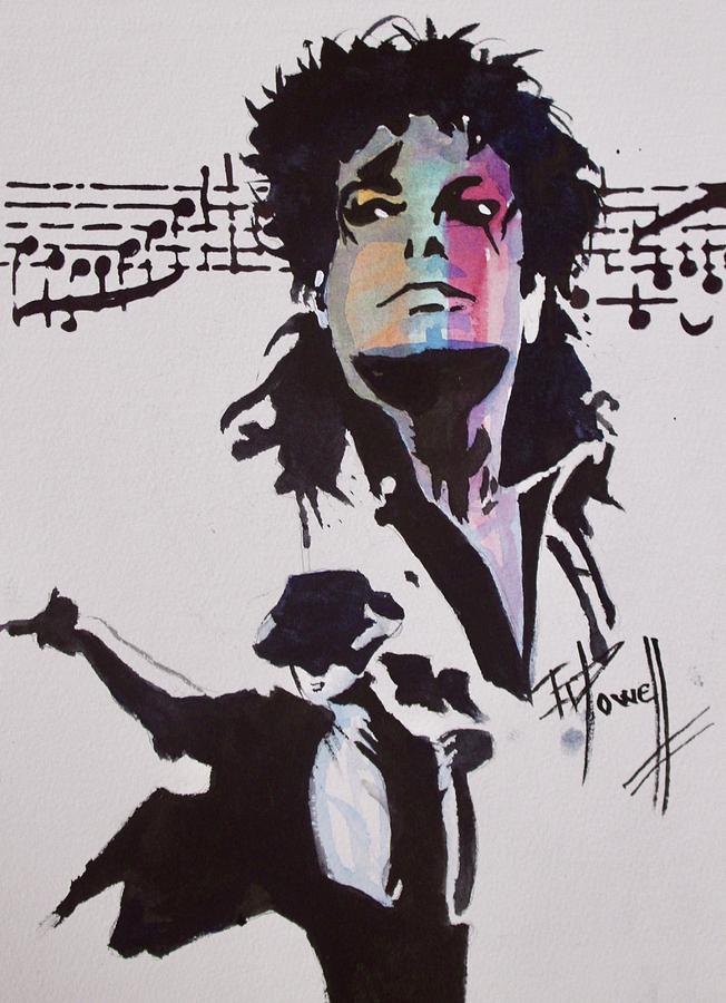 Portrait Painting - Michael Jackson by George Powell