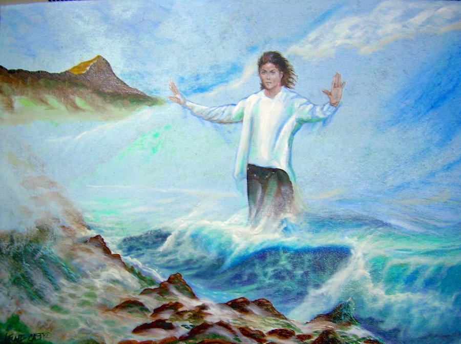 Michael Jackson in Hawaii Painting by Leland Castro