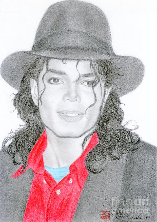 Michael Jackson #Nine Drawing by Eliza Lo