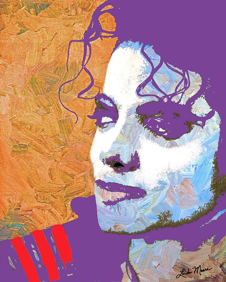 Michael Jackson orange Digital Art by Linda Mears