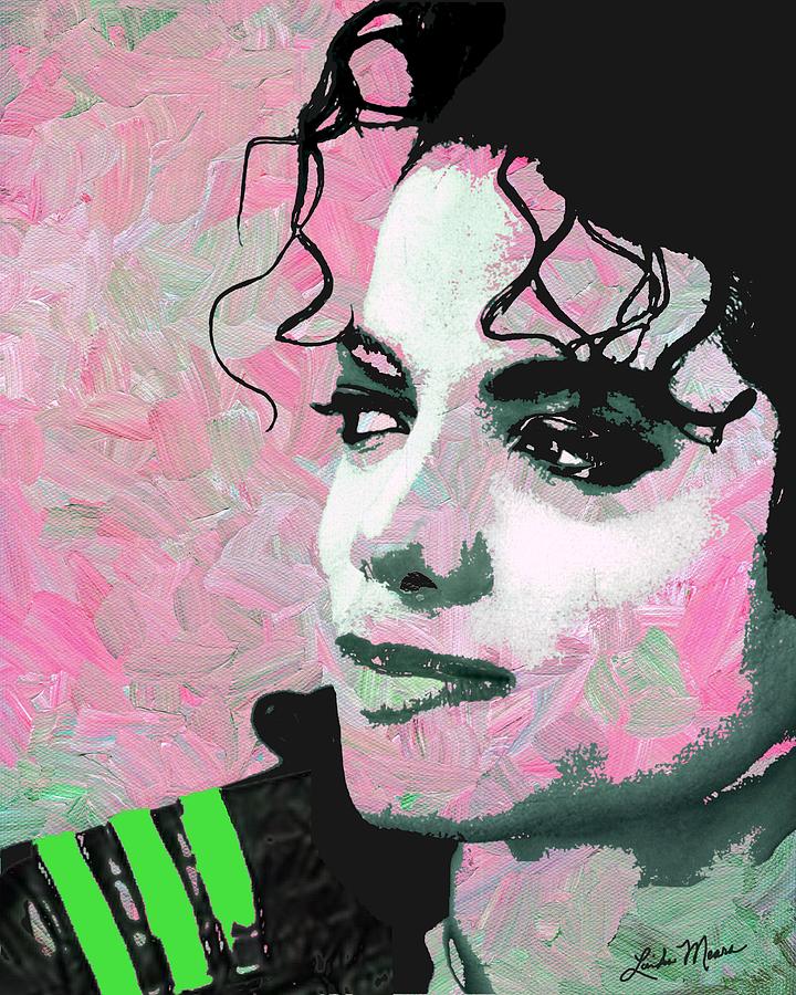 Michael Jackson pink Digital Art by Linda Mears