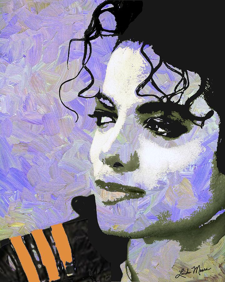 Michael Jackson Digital Art - Michael Jackson Purple by Linda Mears Michael Jackson Digital Art - Michael Jackson Purple by Linda Mears
