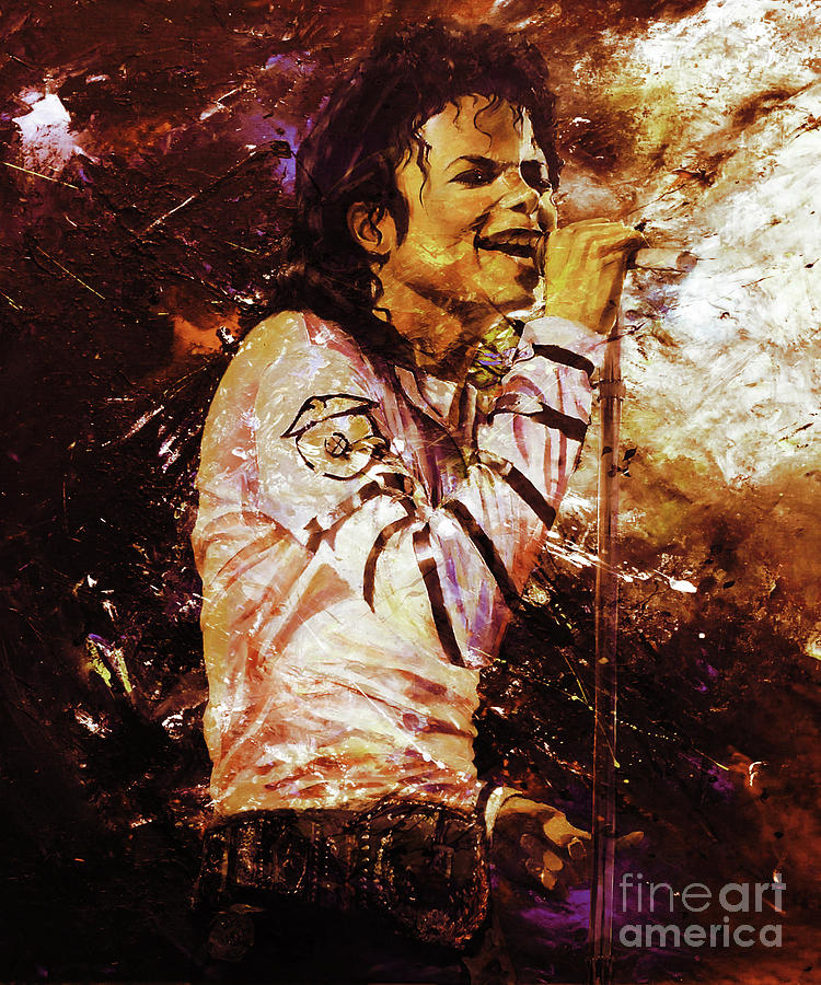 Michael Jackson Singer  Painting by Gull G