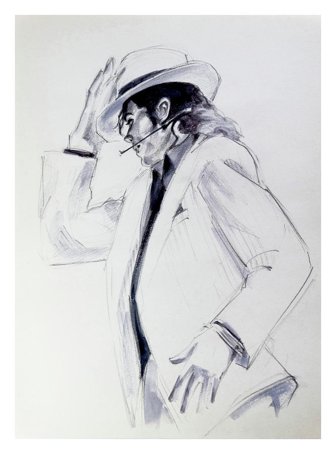 Michael Jackson Drawing - Michael Jackson Smooth Criminal In Tii by Hitomi Osanai