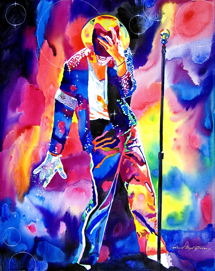 Michael Jackson Sparkle Painting by David Lloyd Glover