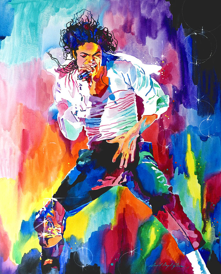 Michael Jackson Wind Painting by David Lloyd Glover