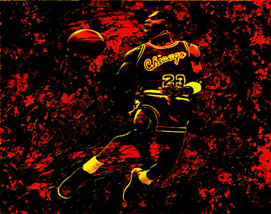 Michael Jordan L2 Mixed Media by Brian Reaves