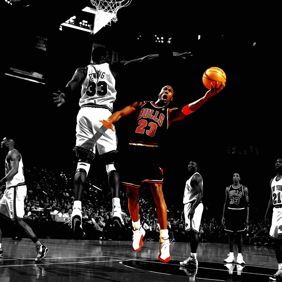 Michael Jordan Left Hand Digital Art by Brian Reaves