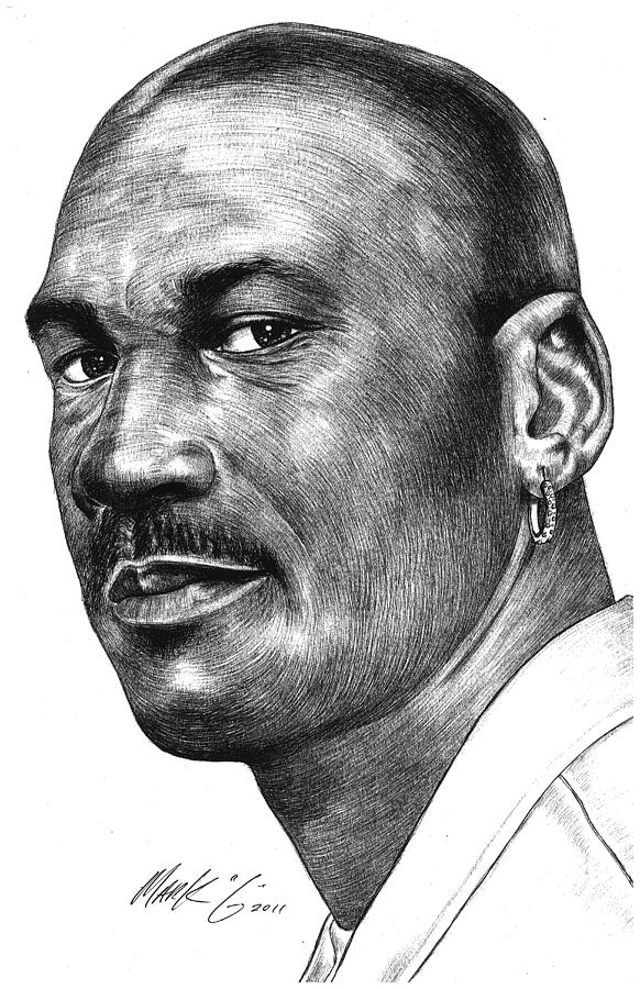 Michael Jordan Drawing by Mark Gaines Fine Art America