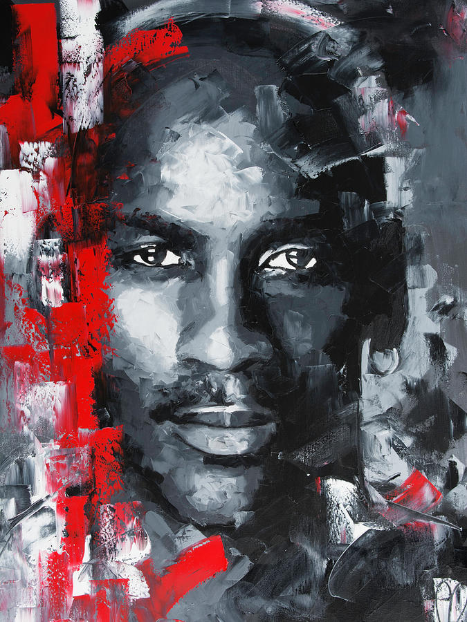 michael jordan portrait painting