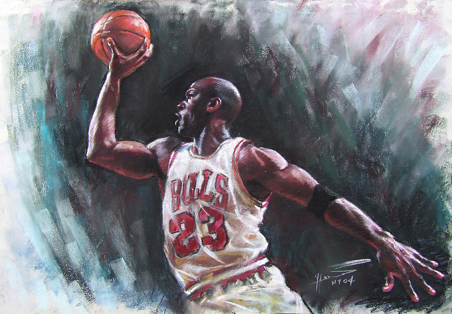 Michael Jordan Pastel - Michael Jordan by Ylli Haruni