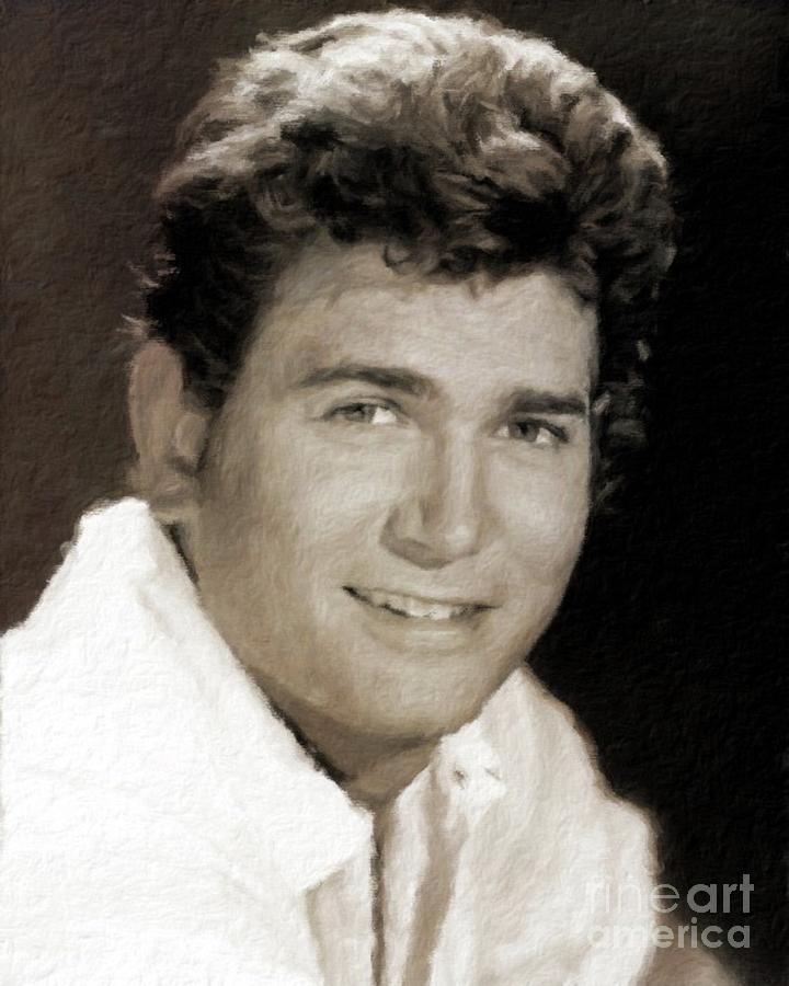Hollywood Painting - Michael Landon, Actor, Little House on the Prairie by Esoterica Art Agency