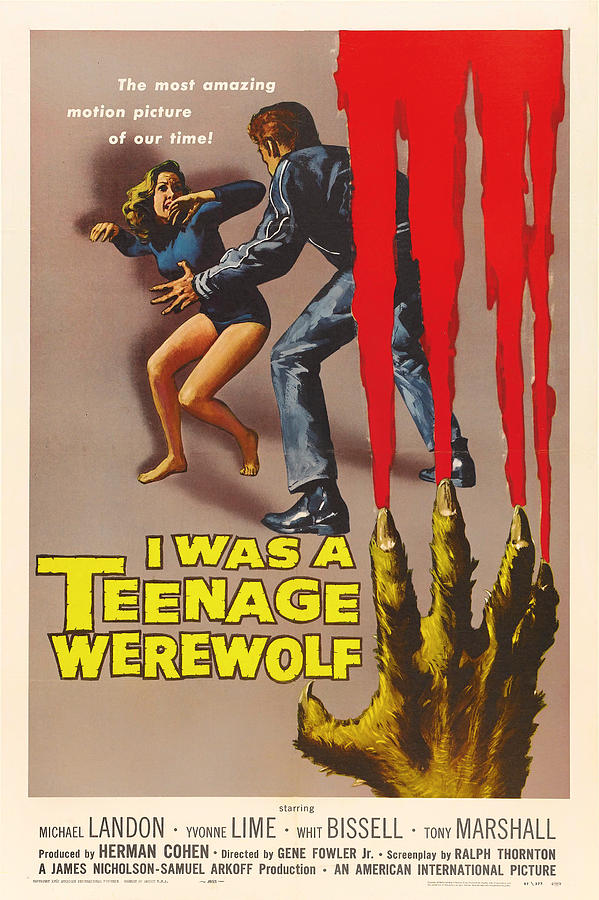 Movie Mixed Media - Michael Landon In I Was A Teenage Werewolf 1957 by Mountain Dreams